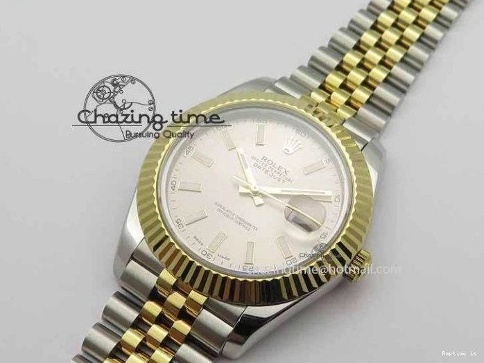 1222 Sleek DateJust II 41mm SS YG BP Maker Best Edition Silver Dial On Jubilee Bracelet A 3675